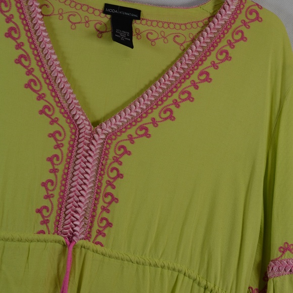 Boho Embroidered Top SZ XL Moda - Picture 7 of 7